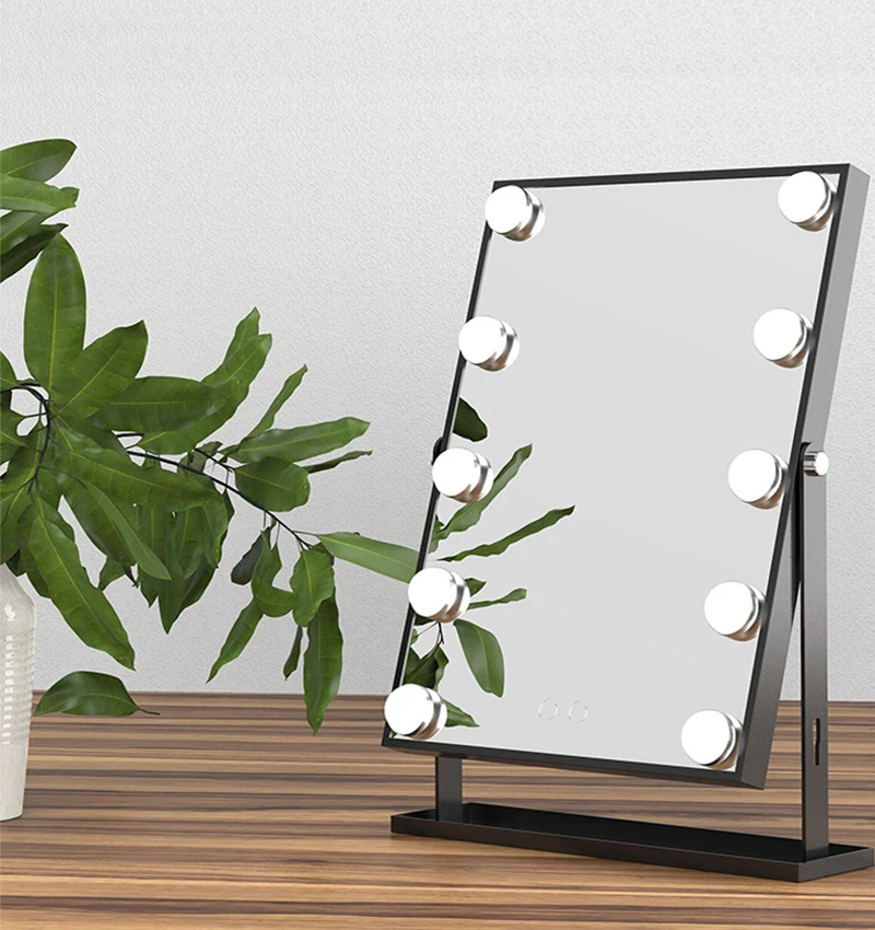 

LED Makeup Mirror with Light, Fill Light Mirror, Desktop, Large Bulb, Makeup Mirror, Professional Beauty Mirror, Home