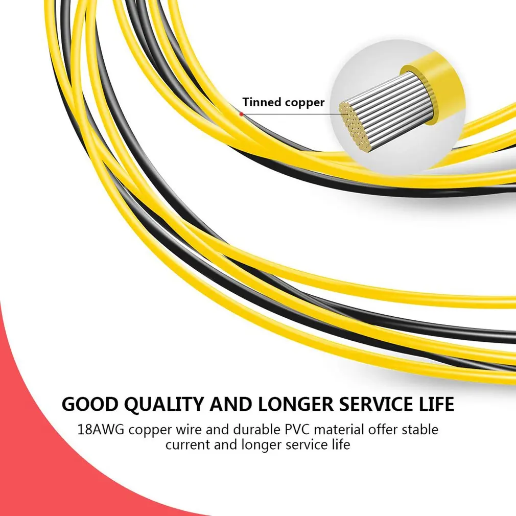 2-pin SW PC Power Cord On/Off Button Switch Wire Restart Switch Mining Equipment Easy To Install Power Switch 50CM