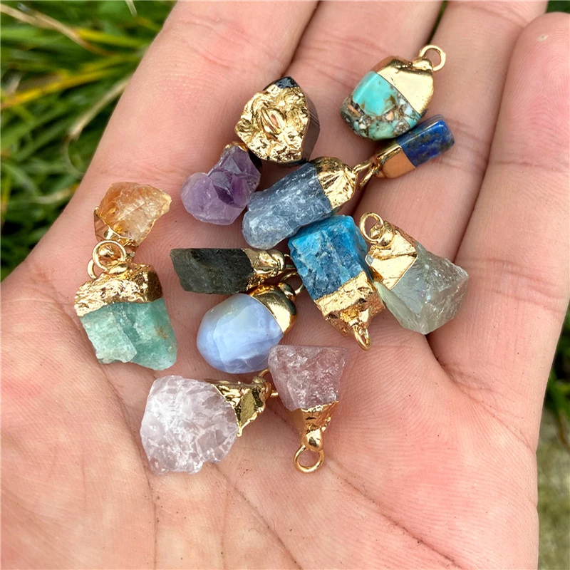 1PC Hot Sale Healing Reiki Raw Opal Stone Pendants Natural Opalite Mineral Pendants Fit Jewelry Making  DIY Necklace Earrings