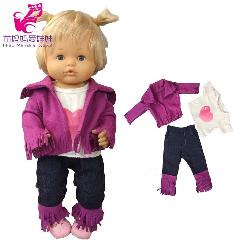 43cm Doll Clothes Coat Nenuco Ropa Y Su Hermanita 17 Inch Baby Dolls Jacket Children Girl Birthday Gifts