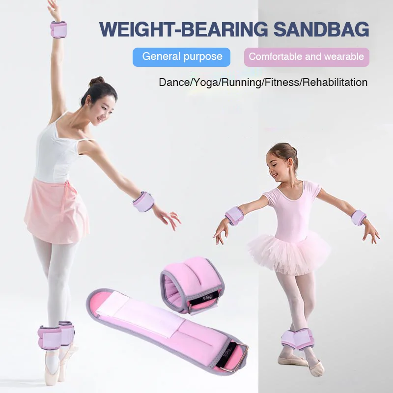 1-3kg 2PCS Adjustable Soft Weight-bearing Leggings Wristband Ankle Fitness Yoga Running Exercise Bodybuilding Gym Sport Sandbag