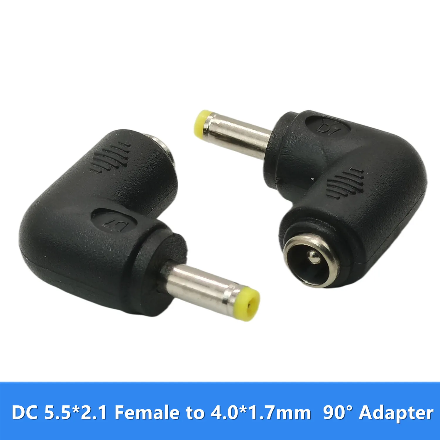 RIGHT ANGLE JACK 5.5x2.1mm FEMALE TO DC 4.0x1.7mm ADAPTER 90 DEGREE CONVERTER For DVD / EVD 5-PACK