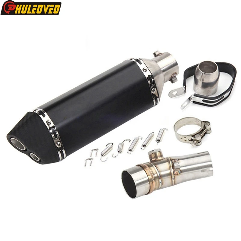 

ID:42mm Motorcycle Exhaust Adapter Link Pipe for for Kawasaki ER6N ER6F NINJA 650 / Z650 NINJA 650/R Versys 650 Muffler Mid Pipe