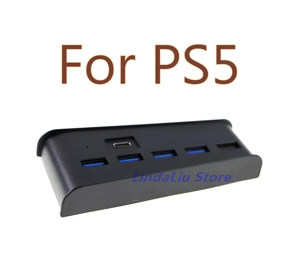 

1pc 5 Port USB Hub For PS5 USB High-Speed Expansion Hub With 5 USB A + 1 Ports USB C For Playstation 5 Game Console