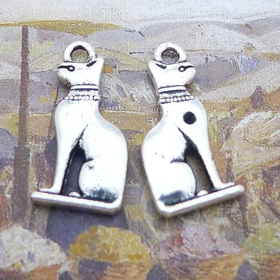 

6 PCS/Lot 13mm*28mm Pendant Antique Silver Color Dog Charms For DIY Jewelry Making Handmade Craft