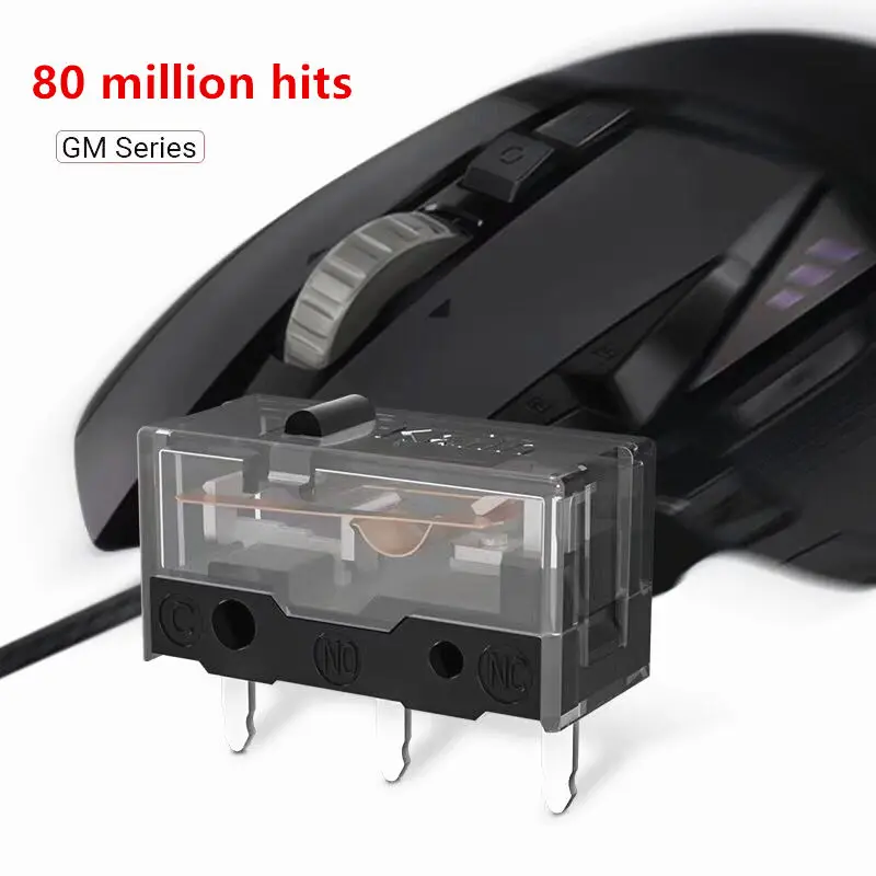 New high quality micro switch kailh 80 million click game  micro switch can replace  3pin micro D2FC-F-7N D2FC-F-K 50M