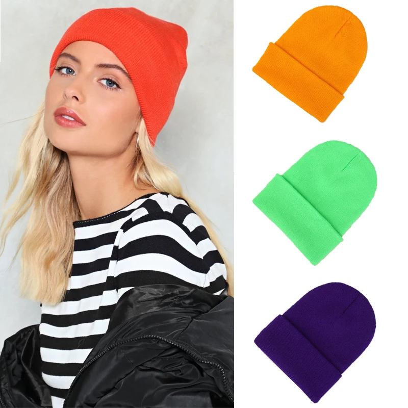 2021 Winter Hats for Women Men New Beanies Knitted Solid Cool Hat Girls Autumn Female Beanie Warm Bonnet Casual Cap Wholesale