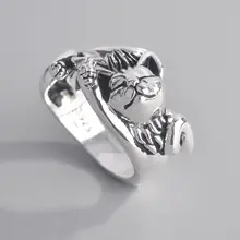 Thai Silver Kitten Ring for Women #2
