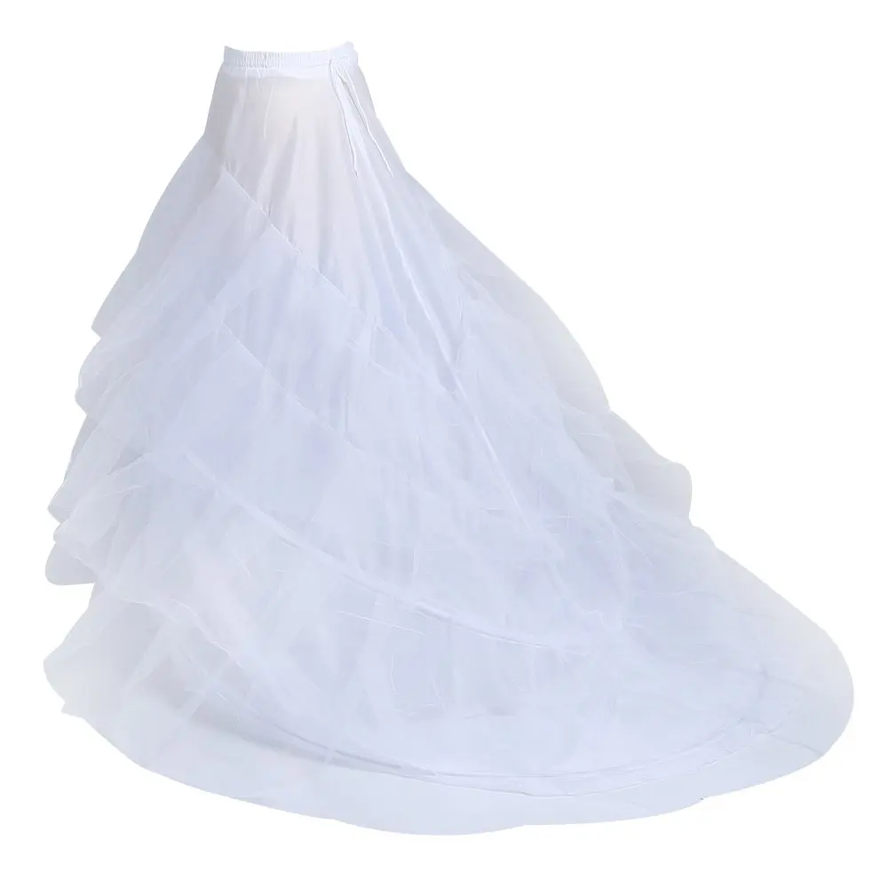 Hoop Skirt Petticoat Skirt for Women Ball Gown Slip Crinoline Underskirt 5 Ruffles 2024