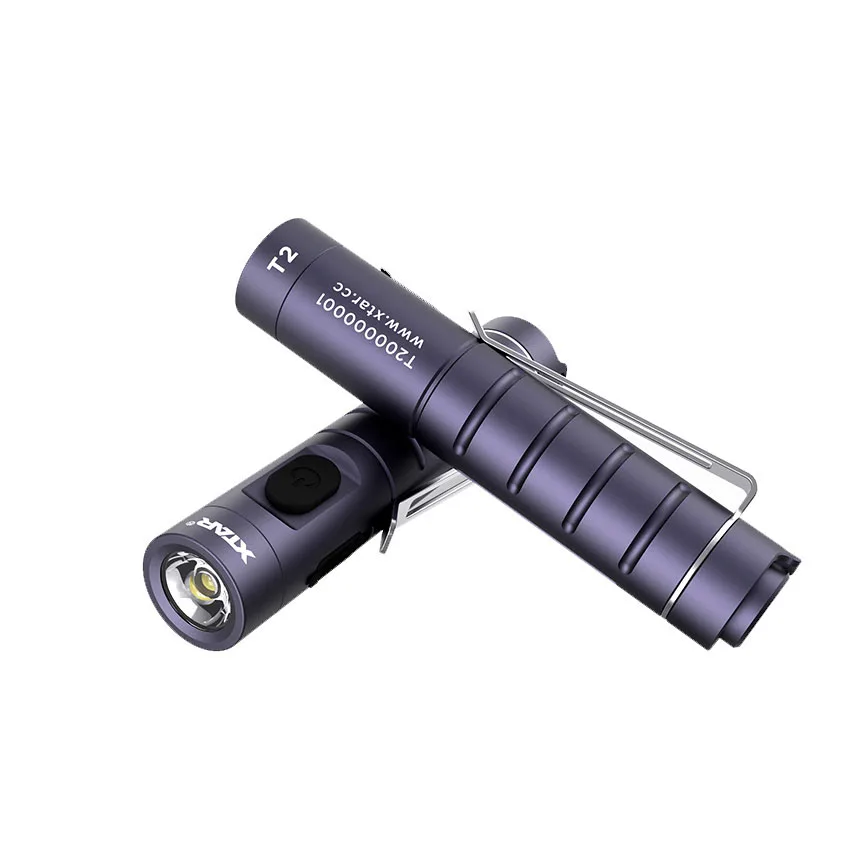 XTAR  T2 Rechargeable Led Pocket Flashlight Mini Torch Rechargeable EDC Flash Light Portable LED Flashlight