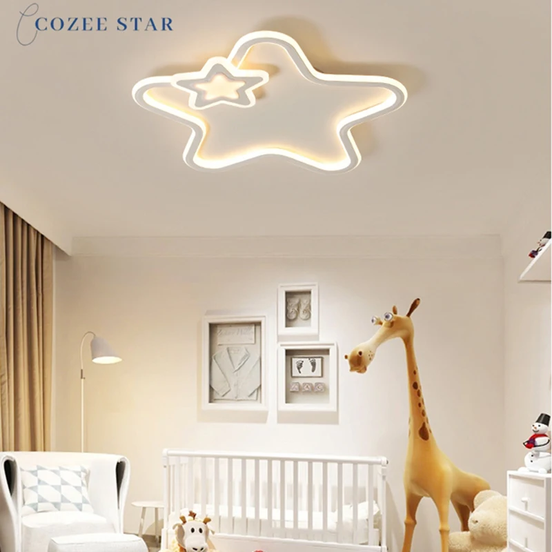 

Modern LED Chandeliers Lighting Nordic Cute Star Ceiling Lights Children Boy Girl Kitchen Bedroom Living Room Indoor Lamp Lustre