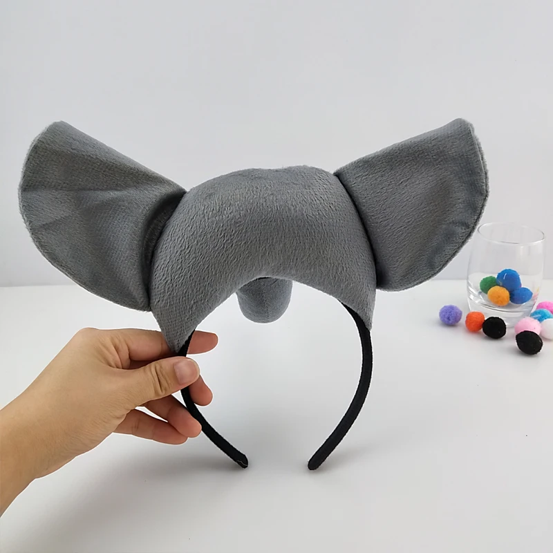 Women Teens Kids Elephant  Set Tutu Skirt Ears Bow Tie Tail  Props      Birthday Halloween Costume Cosplay