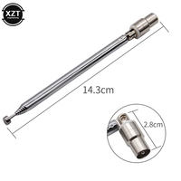 Telescopic Antenna for Electronic Radio TV Signal 7 Sections 15dbi DVB-T HDTV Radio DVD Audio Antenna Aerial IEC Male Connector
