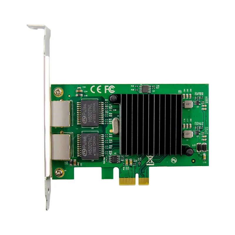 PCIe x1 Dual Port RJ45 Gigabit Ethernet Network Card 10/100/1000Mbps NIC JL82576EB Chipset for Server Desktop PC Computer