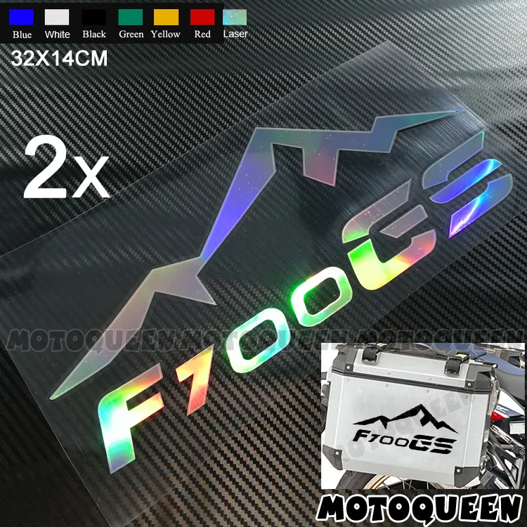 2X Motorcycle Zadeltas Fietstassen Bagage Aluminium Side Doos Decoratie Decals Reflecterende Stickers Voor F700GS F700 Gs