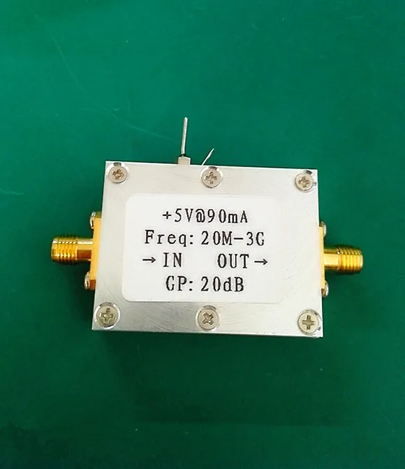 

High linearity broadband radio frequency amplification 20dB 0.02-3G high performance medium power amplifier module