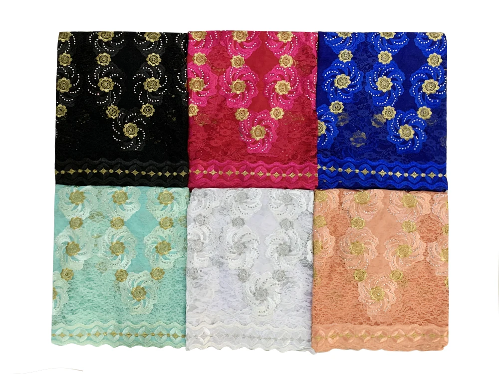 2021 Fashion Embroidery Cotton Scarf For Muslim Women Dubai Turkey India Diamonds African Hijab 210x110cm Large Shawls Les-006