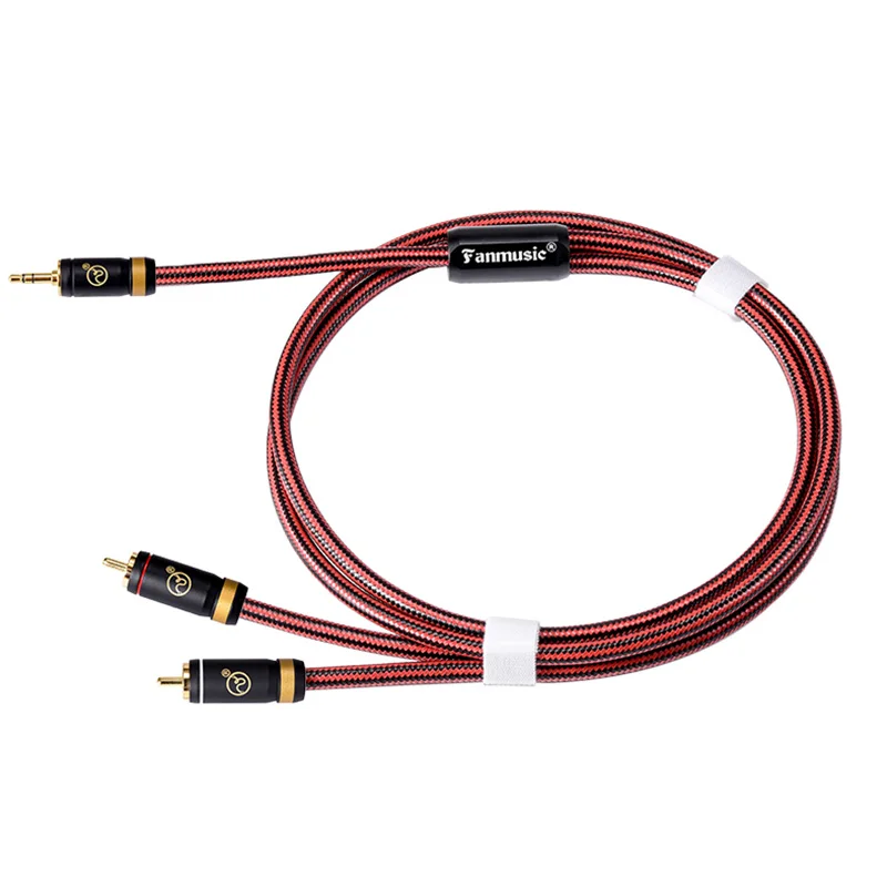 

Fanmusic ZY-394 3.5 to 2RCA Signal Line Advanced Edition Cable