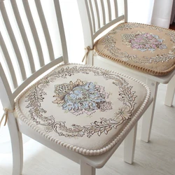 Europe Style Chair Cushion High Quality Dinning Chair Cushions Removable Washable Floral Pattern Stool Cushion Home Decoration