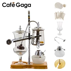 Sifón de café belga, cafetera de mano para café/té, accesorios de olla belga, lámpara de Alcohol/mecha/tubería/tela de filtro/vidrio