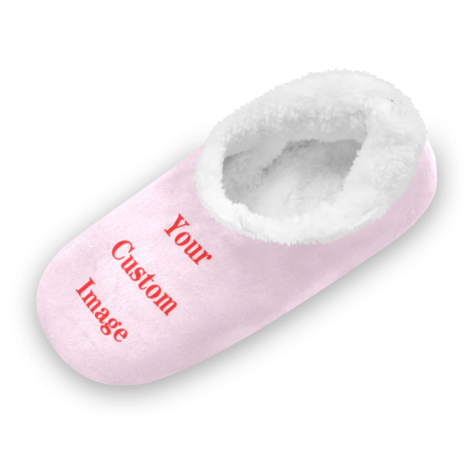 Baby Girls Cotton Slippers 2021 New Winter Children\'s Custom Pattern Plush Slippers Boys Home Indoor Shoes Furry Kids Slippers