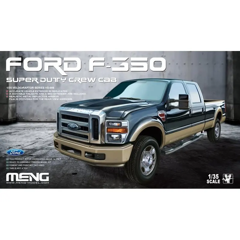 

Meng Model VS-006 1/35 Ford F-350 Super Duty Crew Cab - Scale Model Kit