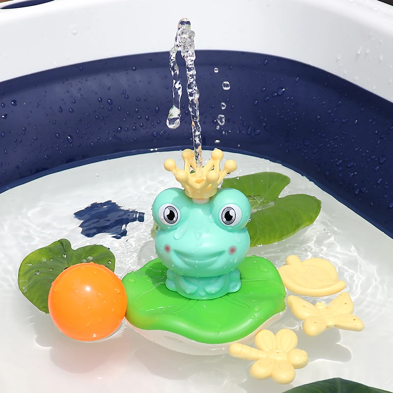 Electric Toy Pet The Frog Splashed In the Water Combined Swimming with Sprinkler Baby Bath Game Waterproof Gift