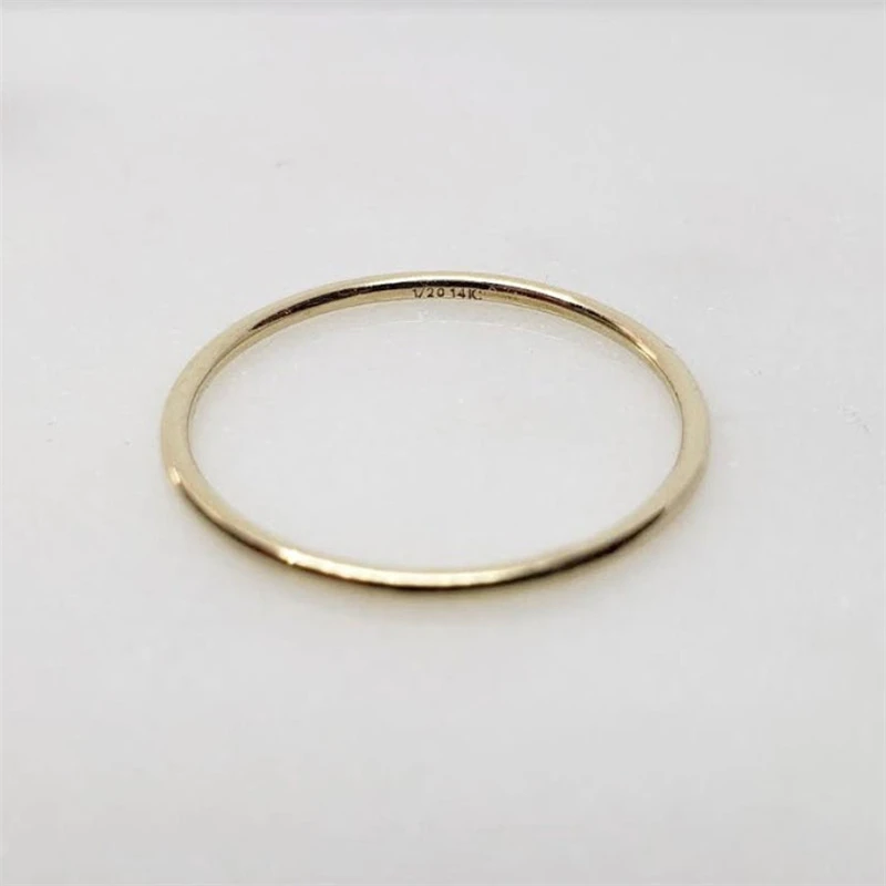 Bague en or 14 carats pour femmes, bijoux style Boho, minimaliste, empilable, style bohème