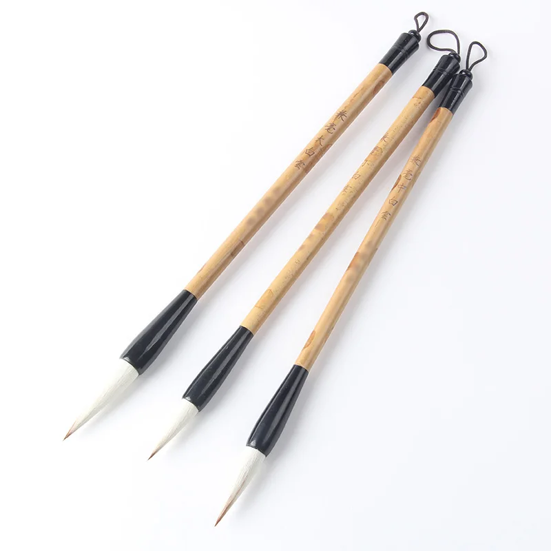 3pcs White Clouds Calligraphy Woolen Hair Writing Brush Calligraphy Drawing Freehand Painting Brushes Brush Pen Tinta China