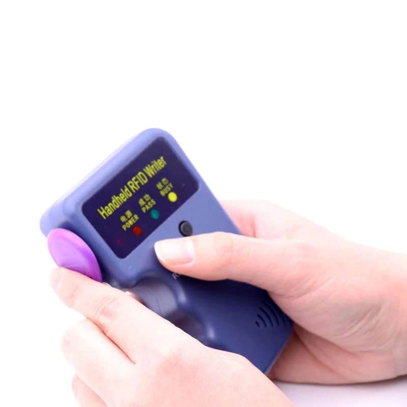 KinJoin Handheld 125KHz RFID Duplicator Copier Writer Programmer Reader with Keys Cards Rewritable ID Keyfobs Tags Card