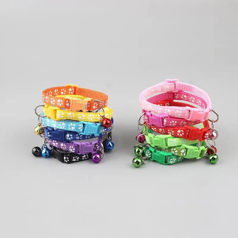 Kitten Collar Cat Accessories Adjustable Nylon Buckle Dog Collar Chain Dog Necklace Fitting pet Collars For Cats Dogs Pet Decor