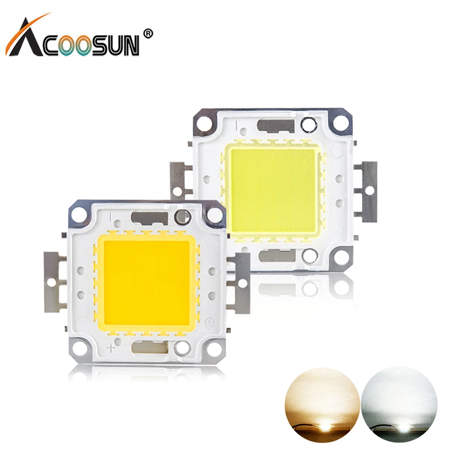 COB LED Chip 9-12V LED Beads Chip COB 10W 20W 30W 50W 100W 30V-36V For Integrated  Floodlight Spotlight Searchlight Warm White