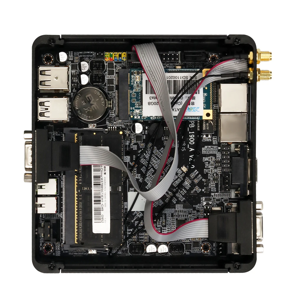 XCY 팬리스 미니 PC Intel Celeron J1900 쿼드 코어 2.0GHz 2x RS232 2x LAN Windows 10 Linux 임베디드 IoT 산업용 컴퓨터 썸네일 5