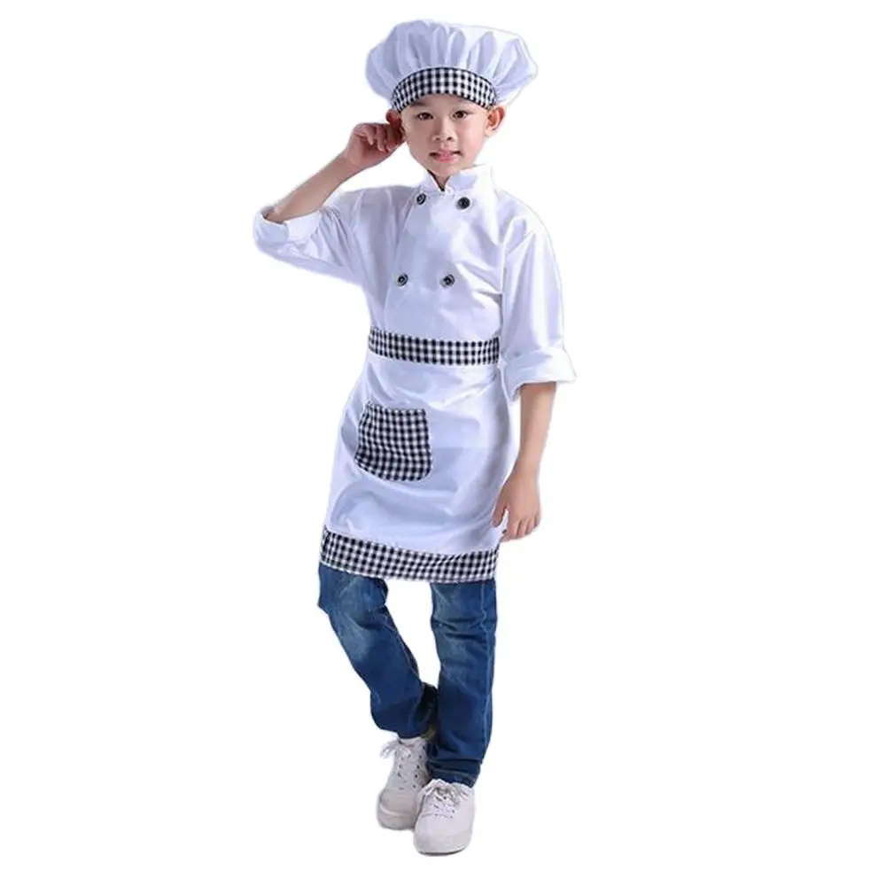 Children\'s Chef Clothes Boy and Girls Professional Cosplay Costumes Little Cooks Play Clothes