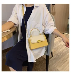 JIULIN New Type Metal Blade Lock piccola borsa quadrata Baituan Slant Bag Fashion Designer borsa a tracolla singola 2020 donna hangdbag