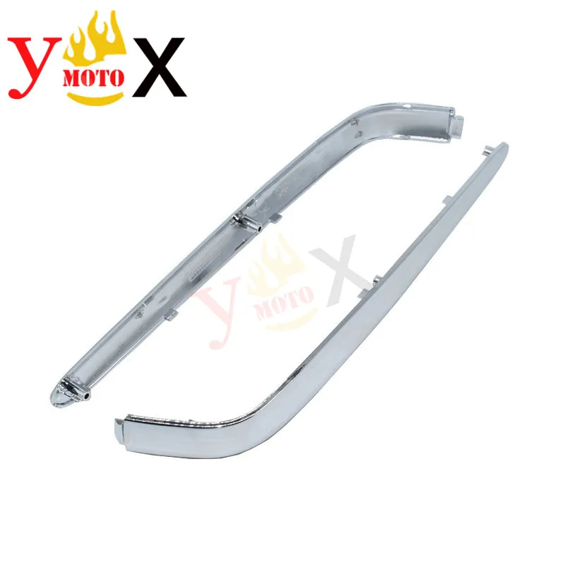 Motorcycle Chrome ABS Upper Middle/Left Right Trunk Saddlebag Accent Trim Strips Cover Decal For Honda Goldwing GL1800 2001-2006