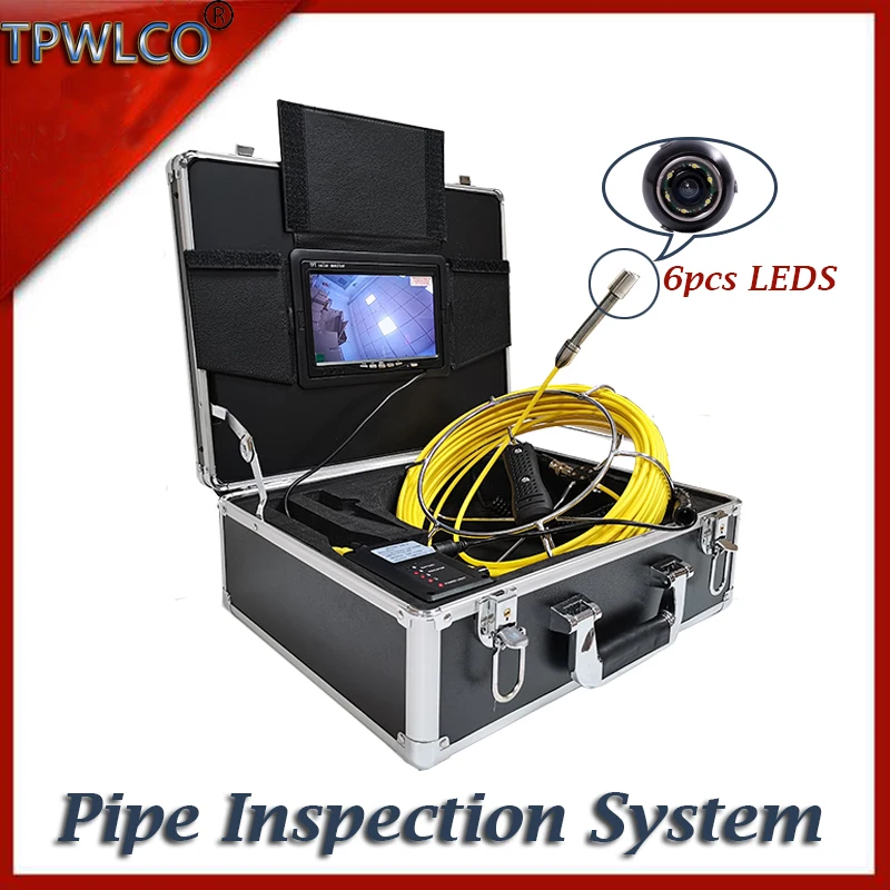 

17mm IP68 Waterproof Sewer Video Camera 7inch Display 20m Cable Drain Pipe Inspection Endoscope System With DVR Recorder