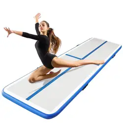 Inflatable Gymnastic Tumbling Mat Anti-Skid Air Track Floor Mattress for Training/Home Use/Cheerleading/Yoga/Water with Pump