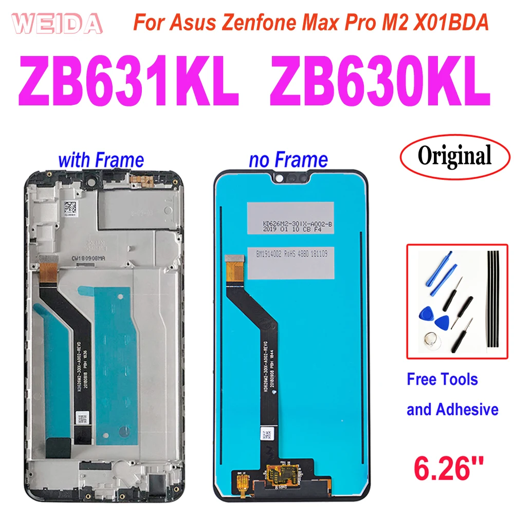 Original For Asus Zenfone Max Pro M2 ZB631KL ZB630KL X01BDA LCD Display Touch Screen Digitizer Assembly LCD Replacement Parts