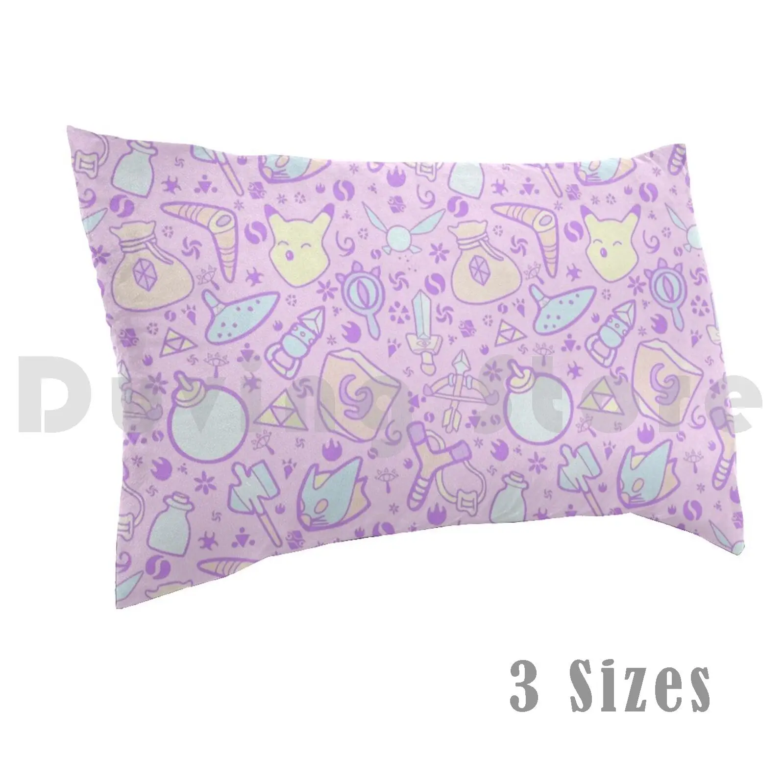 Doodlez ( Pink Pastel Ver. ) Pillow Case Printed 50x75 Legend Legend Of Link Items