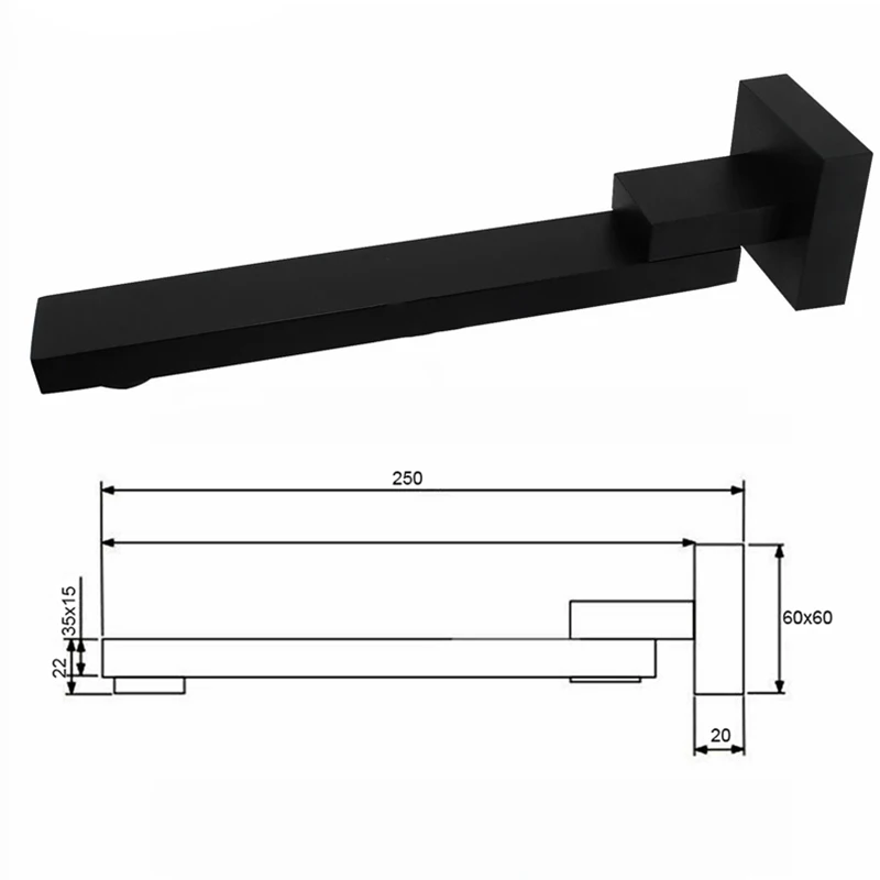 Badkamer Muur Gemonteerde Wastafel Kraan Draaibare Bad Kranen Uitloop Water Mengkraan Tap Wastafel Tapware ,Matte Black /Chrome