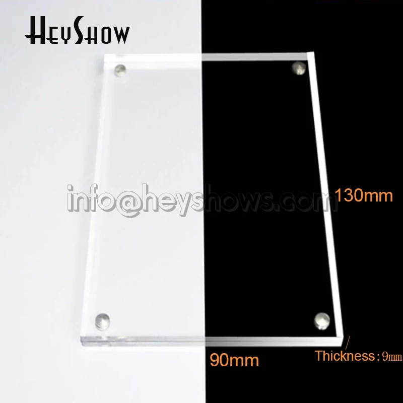 Acrylic Price Tag Holder, Clear Photo Frame, Magnetic Picture Poster, Label Paper Display Stand, Table Sign Price Tag Holder