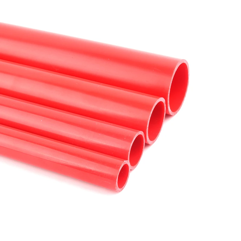 50cm PVC Pipe Connector Outside Dia20~50mm Red UPVC Tube for Fish Tank Aquarium Supplies Garden irrigation PVC Connector