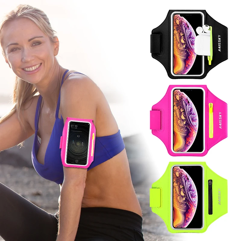 6.9 inch Sport Armbands Case For iPhone 13 12 11 Pro Max X XR Xs Max For Samsung S21 Note 20 Ultra Gym Running Phone Case Holder