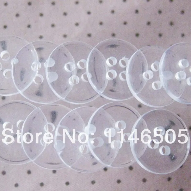 100pcs Resin Button Bulk 15mm 4-Hole Button Transparent Shirts Round craft Supplies Sewing Scrapbooking Accessories