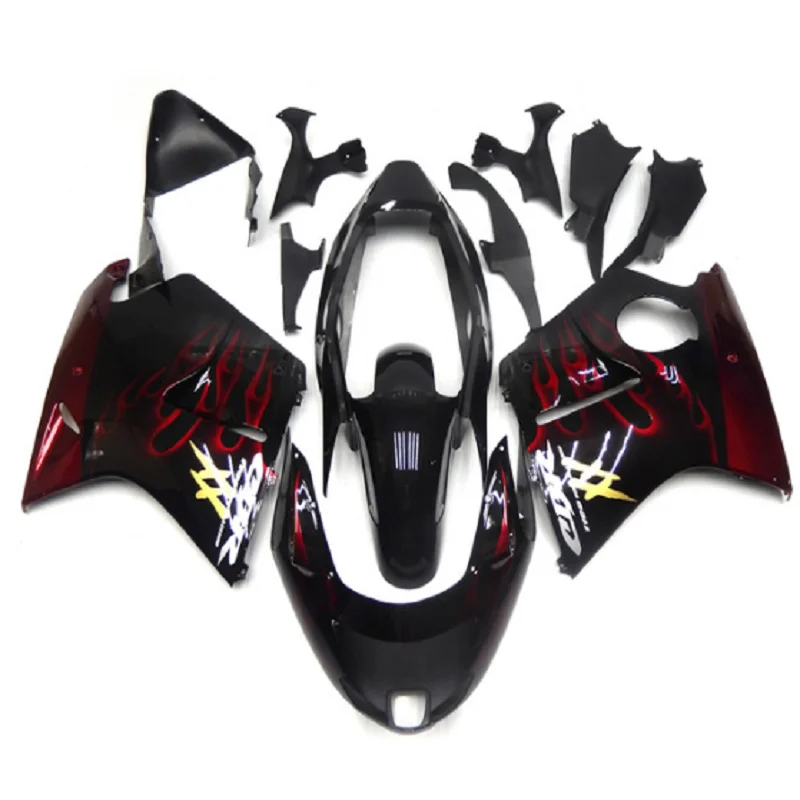 

Custom Injection mold Fairing kit for CBR1100XX 1996 - 2005 Full Body Kits CBRXX 96 -05 Fairing 2000 black red flames Fairing