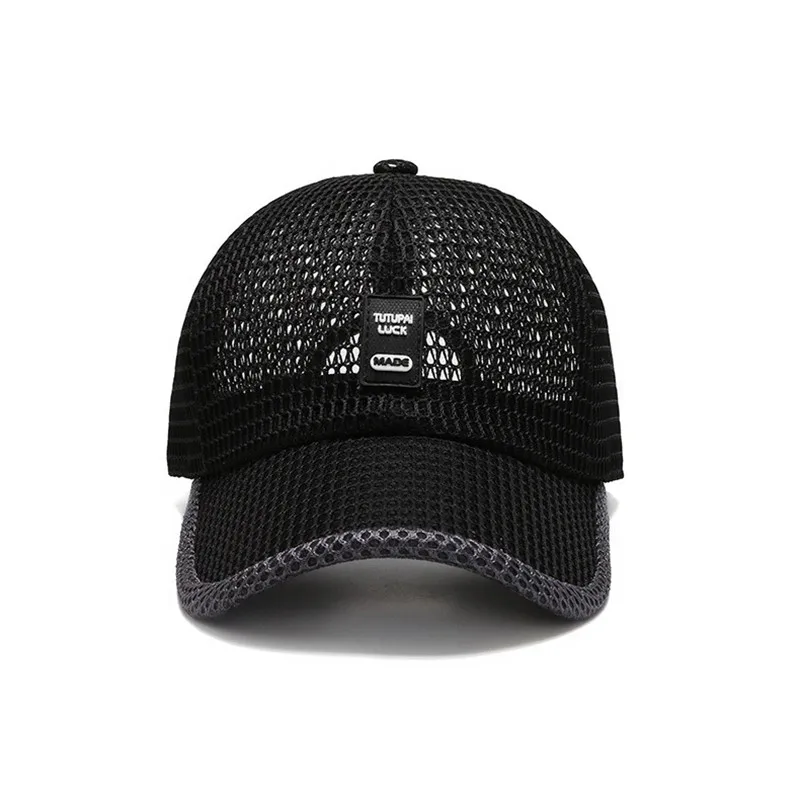 Adjustable Running Cap Men Mesh Baseball Cap Snapback Hat Summer Hip Hop Fitted Cap Outdoor Sport Visor Sunscreen Baseball Cap