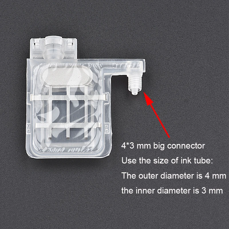 10PCS Transparent DX5 ink damper for EPSON XP600 TX800 DX4 DX5 printhead for Mutoh Galaxy Allwin Xuli printer ink dumper filter