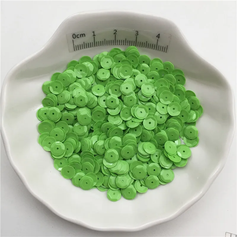 10g 6 millimetri di Colore Solido Tazza di PVC Paillettes Scintillio di Paillettes Per I Vestiti, Cappello, Scarpe. Bambini FAI DA TE. Artigianato