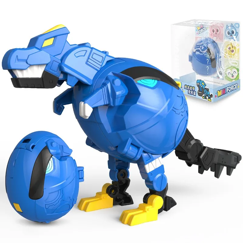 

Mini Force Super Gino Power Transformation Eggs Robot Toys Action Figures MiniForce X Simulation Animal Deformation Dinosaur Toy